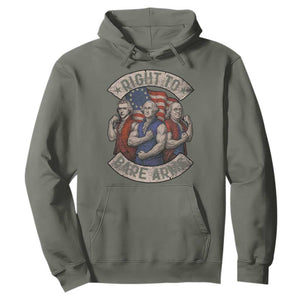 Funny Right to Bare Arms Founding Fathers Hoodie 4th of July Patriotic Celebrations TS10 Military Green Print Your Wear