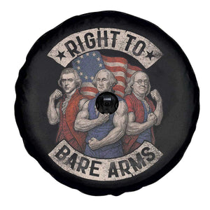 Funny Right to Bare Arms Founding Fathers Spare Tire Cover 4th of July Patriotic Celebrations TS10 Print Your Wear