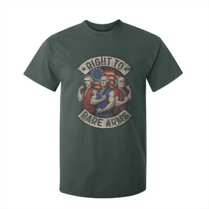 Funny Right to Bare Arms Founding Fathers T Shirt For Kid 4th of July Patriotic Celebrations TS10 Dark Forest Green Print Your Wear