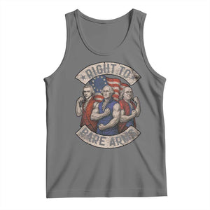 Funny Right to Bare Arms Founding Fathers Tank Top 4th of July Patriotic Celebrations TS10 Black Heather Print Your Wear