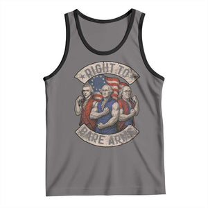 Funny Right to Bare Arms Founding Fathers Tank Top 4th of July Patriotic Celebrations TS10 Deep Heather Black Print Your Wear