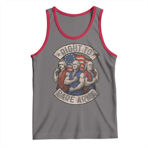 Funny Right to Bare Arms Founding Fathers Tank Top 4th of July Patriotic Celebrations TS10 Deep Heather Red Print Your Wear