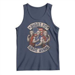 Funny Right to Bare Arms Founding Fathers Tank Top 4th of July Patriotic Celebrations TS10 Navy Print Your Wear
