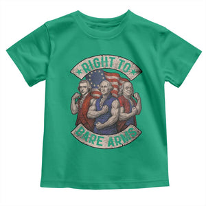 Funny Right to Bare Arms Founding Fathers Toddler T Shirt 4th of July Patriotic Celebrations TS10 Irish Green Print Your Wear