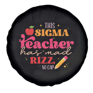 Funny Rizz Teacher Spare Tire Cover This Sigma Teacher Has Mad Rizz No Cap TS11 Print Your Wear