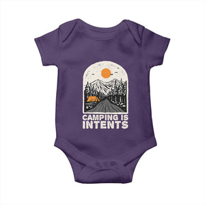 Funny Scout Camping Baby Onesie Camping Is Intents Hiking Outdoors Adventure TS02 Purple Print Your Wear