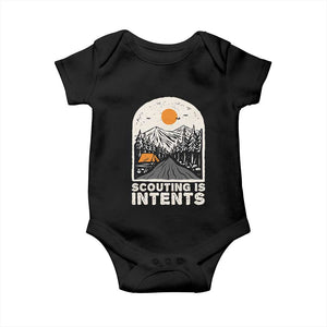 Funny Scout Camping Baby Onesie Scouting Is Intents Hiking Camper Outdoors Adventure TS02 Black Print Your Wear