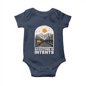 Funny Scout Camping Baby Onesie Scouting Is Intents Hiking Camper Outdoors Adventure TS02 Navy Print Your Wear
