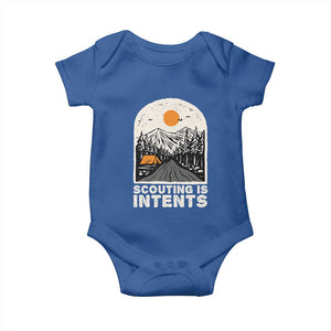 Funny Scout Camping Baby Onesie Scouting Is Intents Hiking Camper Outdoors Adventure TS02 Royal Blue Print Your Wear