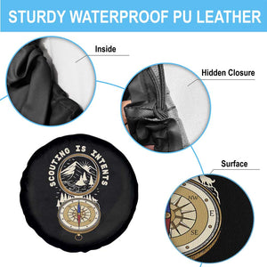 Funny Scout Camping Spare Tire Cover Scouting Is Intents Compass Camper Hiking Outdoors Adventure TS02 Print Your Wear