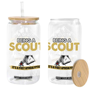 Funny Scout Glass Can Being A Scout Is Not A Hobby It's A Survial Skill Scouting TS02 Black Print Your Wear