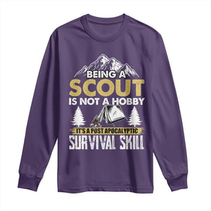 Funny Scout Long Sleeve Shirt Being A Scout Is Not A Hobby It's A Survial Skill Scouting TS02 Purple Print Your Wear