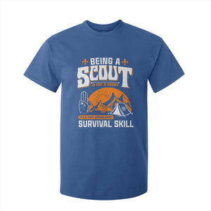 Funny Scout T Shirt For Kid Being A Scout Is Not A Hobby Survival Skill Adventure TS02 Royal Blue Print Your Wear