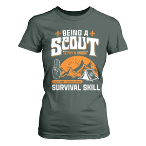 Funny Scout T Shirt For Women Being A Scout Is Not A Hobby Survival Skill Adventure TS02 Dark Forest Green Print Your Wear