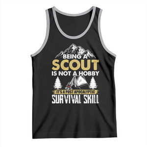 Funny Scout Tank Top Being A Scout Is Not A Hobby It's A Survial Skill Scouting TS02 Black Athletic Heather Print Your Wear