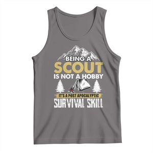 Funny Scout Tank Top Being A Scout Is Not A Hobby It's A Survial Skill Scouting TS02 Deep Heather Print Your Wear