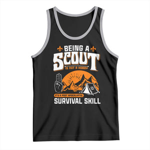 Funny Scout Tank Top Being A Scout Is Not A Hobby Survival Skill Adventure TS02 Black Athletic Heather Print Your Wear