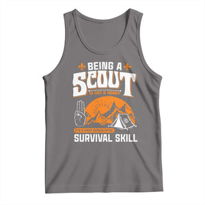 Funny Scout Tank Top Being A Scout Is Not A Hobby Survival Skill Adventure TS02 Deep Heather Print Your Wear