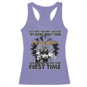 Funny Scouting Adventure Racerback Tank Top Doing What Your Scout Leader Told You To Do Camping Compass TS02 Violet Print Your Wear