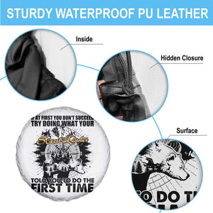 Funny Scouting Adventure Spare Tire Cover Doing What Your Scout Leader Told You To Do Camping Compass TS02 Print Your Wear