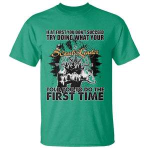 Funny Scouting Adventure T Shirt Doing What Your Scout Leader Told You To Do Camping Compass TS02 Irish Green Print Your Wear