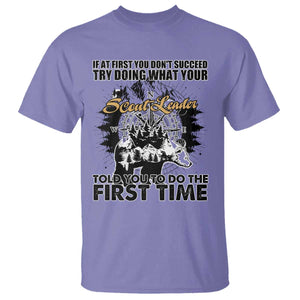 Funny Scouting Adventure T Shirt Doing What Your Scout Leader Told You To Do Camping Compass TS02 Violet Print Your Wear
