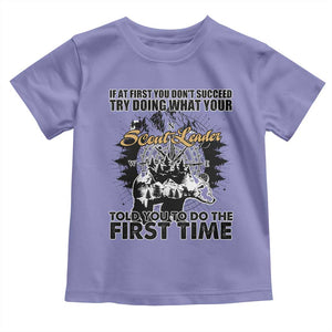 Funny Scouting Adventure Toddler T Shirt Doing What Your Scout Leader Told You To Do Camping Compass TS02 Violet Print Your Wear