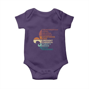 Funny Scouting Leader Law Baby Onesie Vintage Fleur De Lis TS11 Purple Print Your Wear