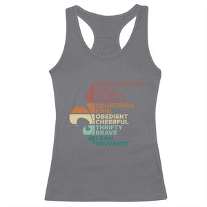 Funny Scouting Leader Law Racerback Tank Top Vintage Fleur De Lis TS11 Charcoal Print Your Wear