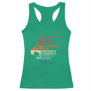 Funny Scouting Leader Law Racerback Tank Top Vintage Fleur De Lis TS11 Irish Green Print Your Wear