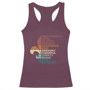 Funny Scouting Leader Law Racerback Tank Top Vintage Fleur De Lis TS11 Maroon Print Your Wear