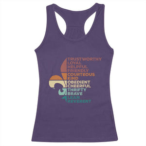 Funny Scouting Leader Law Racerback Tank Top Vintage Fleur De Lis TS11 Purple Print Your Wear
