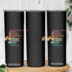 Funny Scouting Leader Law Skinny Tumbler Vintage Fleur De Lis TS11 Print Your Wear