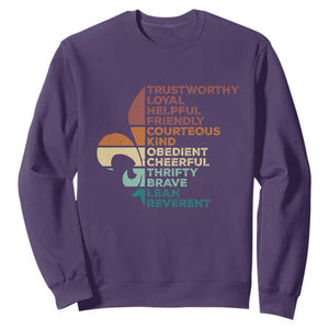 Funny Scouting Leader Law Sweatshirt Vintage Fleur De Lis TS11 Purple Print Your Wear