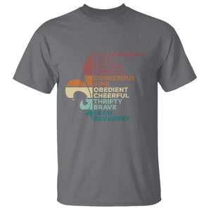 Funny Scouting Leader Law T Shirt Vintage Fleur De Lis TS11 Charcoal Print Your Wear