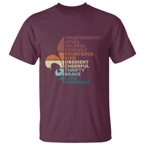 Funny Scouting Leader Law T Shirt Vintage Fleur De Lis TS11 Maroon Print Your Wear
