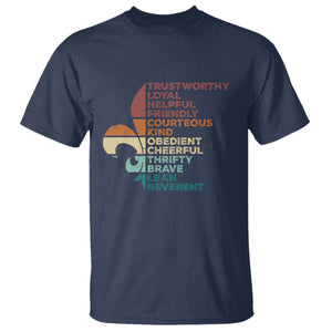 Funny Scouting Leader Law T Shirt Vintage Fleur De Lis TS11 Navy Print Your Wear