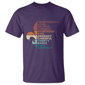 Funny Scouting Leader Law T Shirt Vintage Fleur De Lis TS11 Purple Print Your Wear