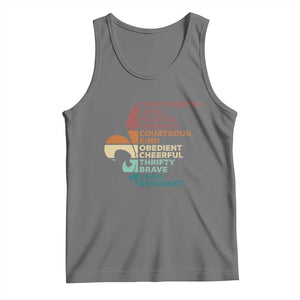 Funny Scouting Leader Law Tank Top Vintage Fleur De Lis TS11 Black Heather Print Your Wear