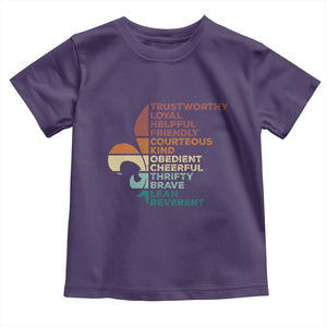 Funny Scouting Leader Law Toddler T Shirt Vintage Fleur De Lis TS11 Purple Print Your Wear