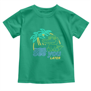 Funny See You Later Teacher Summer Alligator Toddler T Shirt Later Gator Last Day Of School TS11 Irish Green Print Your Wear