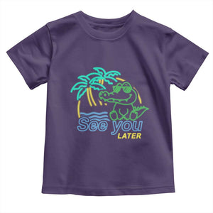 Funny See You Later Teacher Summer Alligator Toddler T Shirt Later Gator Last Day Of School TS11 Purple Print Your Wear
