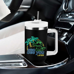 Funny See You Later Teacher Summer Alligator Tumbler With Handle Later Gator Last Day Of School TS11 Print Your Wear