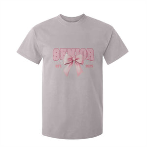 Funny Senior EST 2025 Graduation Coquette T Shirt For Kid TS11 Ice Gray Print Your Wear