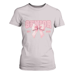 Funny Senior EST 2025 Graduation Coquette T Shirt For Women TS11 Ice Gray Print Your Wear