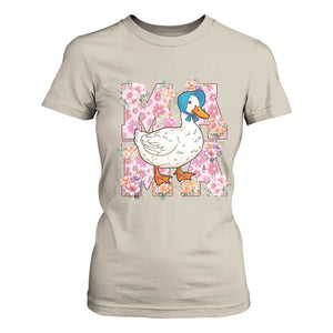 Funny Silly Mama Goose T Shirt For Women Boho Flower Mother's Day TS11 Sand Print Your Wear