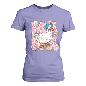 Funny Silly Mama Goose T Shirt For Women Boho Flower Mother's Day TS11 Violet Print Your Wear