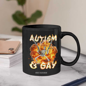 Funny Skeleton Meme Coffee Mug Autistic and Gay TS09 Print Your Wear