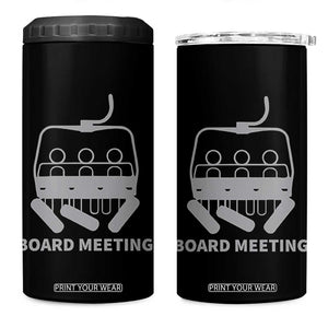 Funny Skiing 4 in 1 Can Cooler Tumbler Snowboard Meeting Gift TS10 One Size: 16 oz Black Print Your Wear
