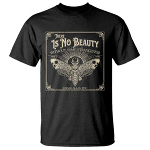 Funny Skull Moth T Shirt There Is No Beauty Without Some Strangeness Edgar Poe TS11 Black Print Your Wear